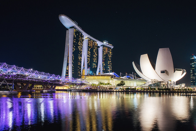 Singapur, Marina Bay - foto:  Leonid Yaitskiy