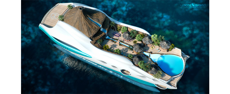 Tropical Island Paradise Themed Superyacht By Yacht Island Design
