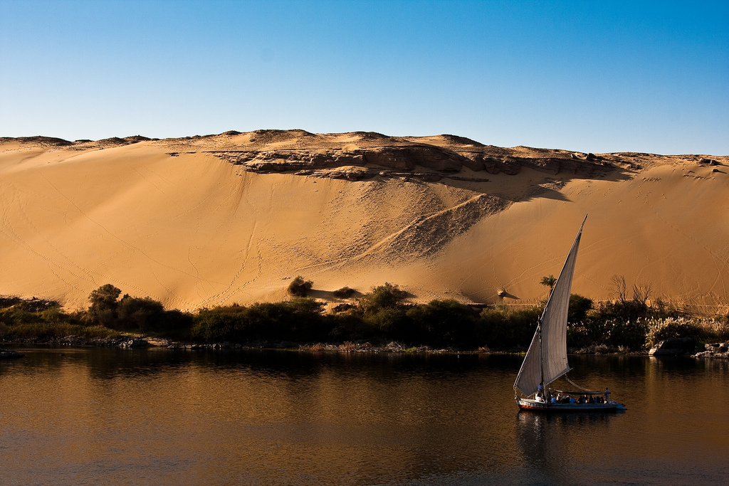 Feluka na Nilu u Asuánu - foto: risastla